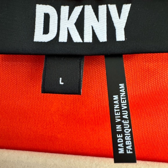 DKNY NEW Orange tank shirt Large Chiffon like overlay fully lined. FABRI… - Picture 10 of 11